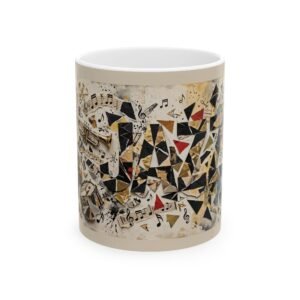 Abstract Jazz Mug | Saxophone Modern Art Ceramic Coffee Mug